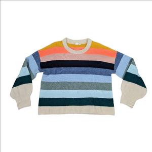 Gap Striped Sweater Large Rainbow